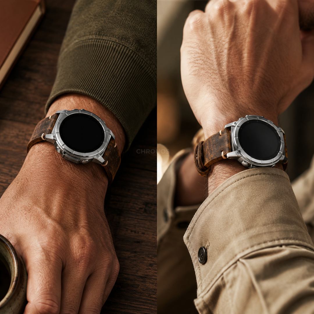 Garmin QuickFit Vintage Leather Band - Watch Band