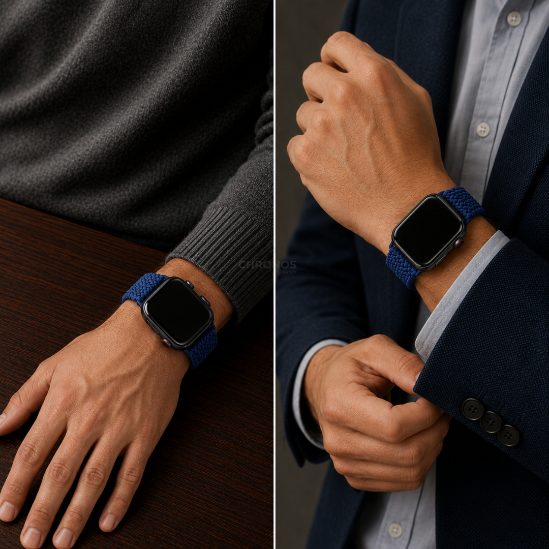 Nylon Round Buckle Band For Apple Watch - Watch Band