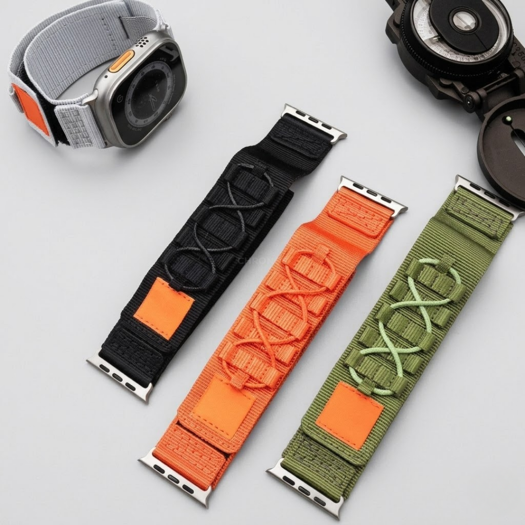 Outdoor Tactical Nylon Strap for Apple Watch - Watch Band