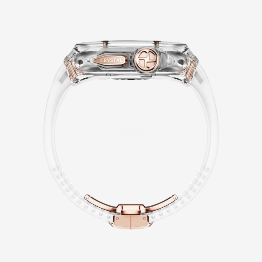 RM Crystaluxe Series - Fluororubber Band Crystal Case Retrofit Kit For Apple Watch - Watch Case