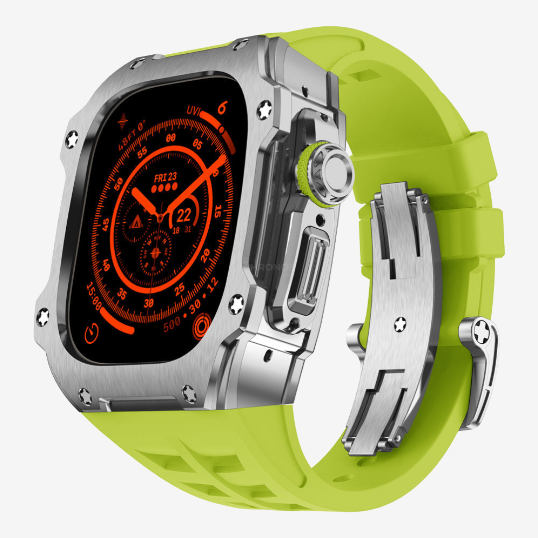 RM7015 Series - Silver Vanguard Stainless steel Apple Watch Ultra Case - Watch Case