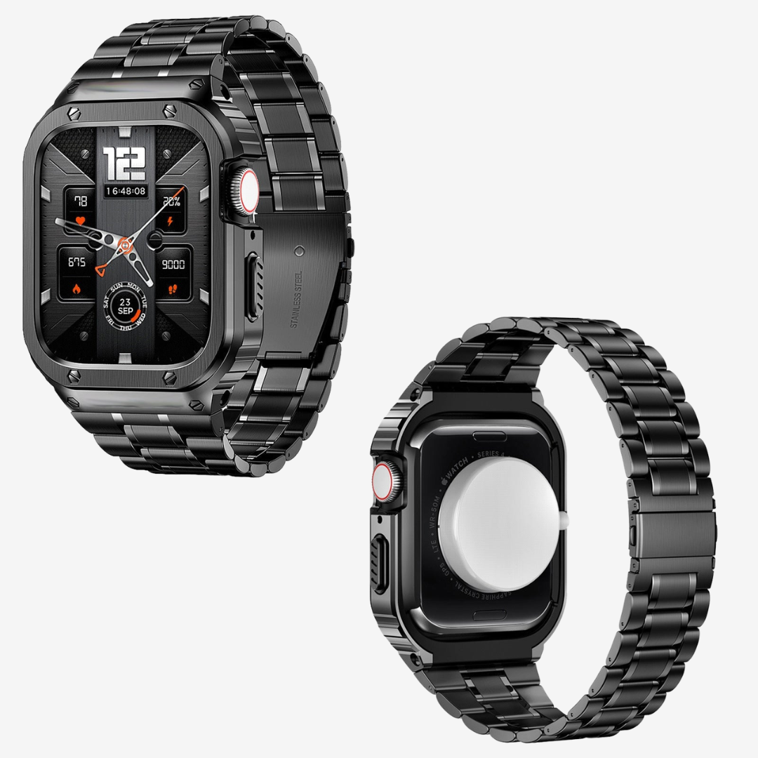 Stainless Steel Band With Case For Apple Watch - Watch Case