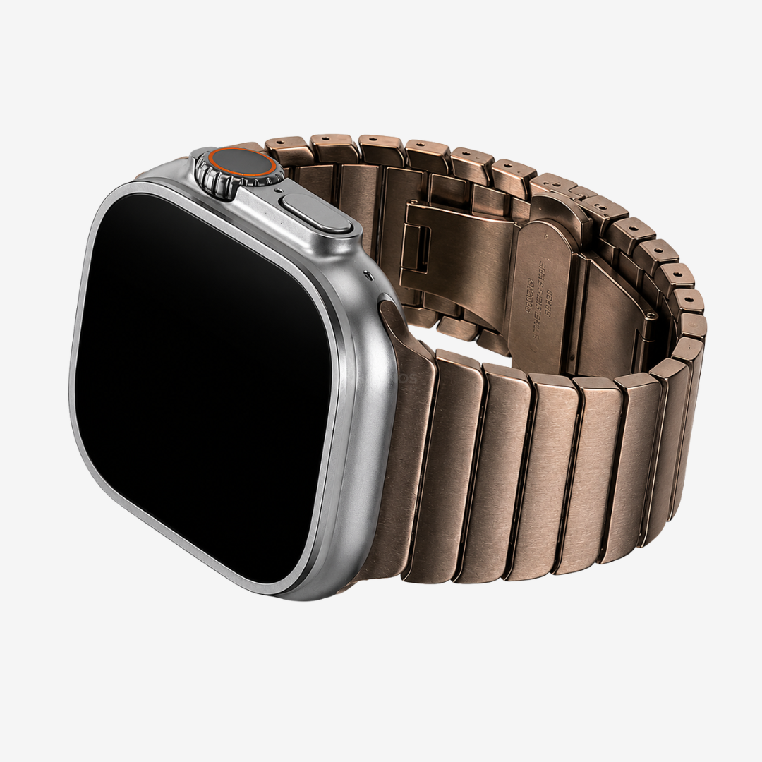 Stainless Steel Butterfly Buckle Band For Apple Watch - Rose Gold / 44mm/45mm/46mm/49mm - Watch Band