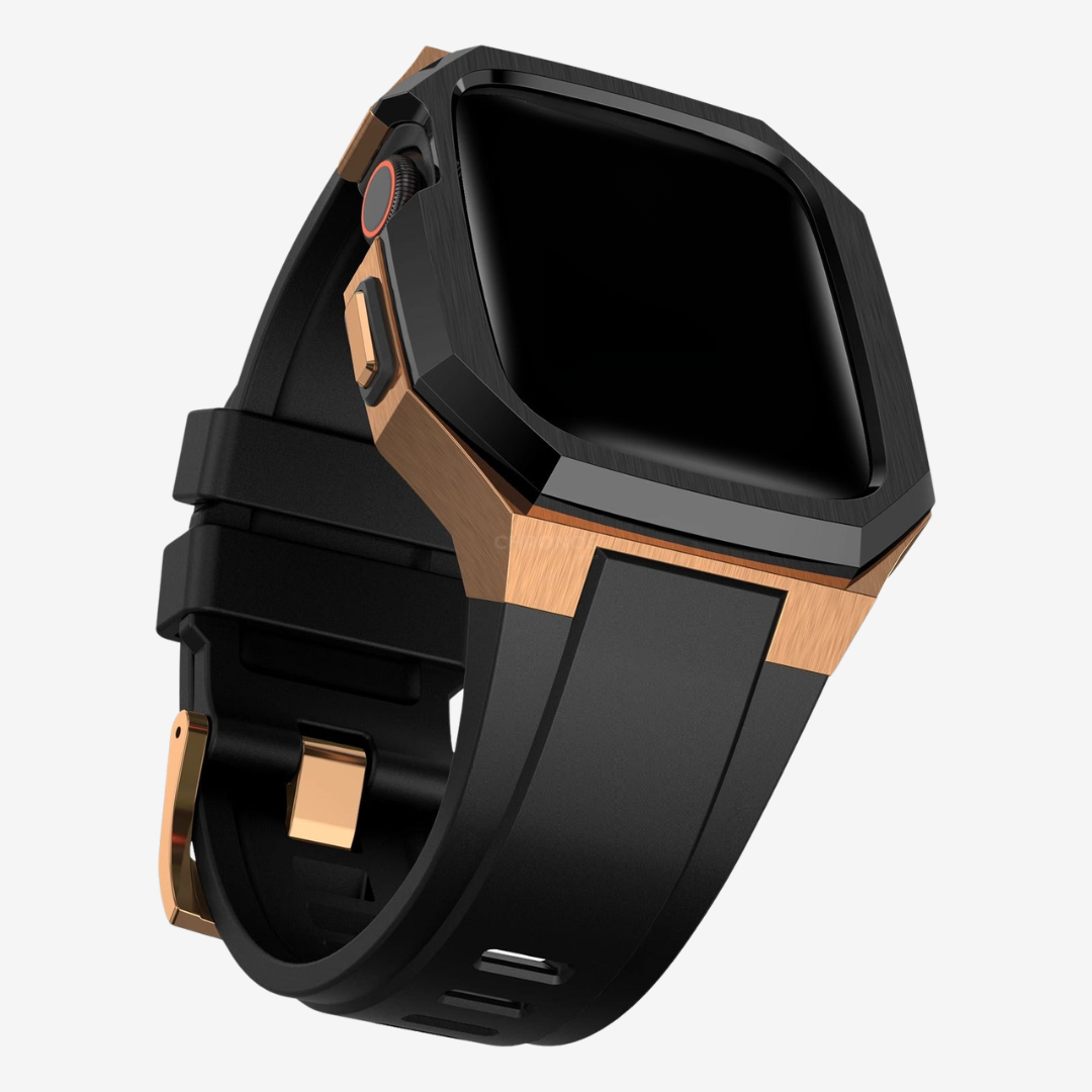 Stainless Steel Case With Rubber Band for Apple Watch - Watch Case