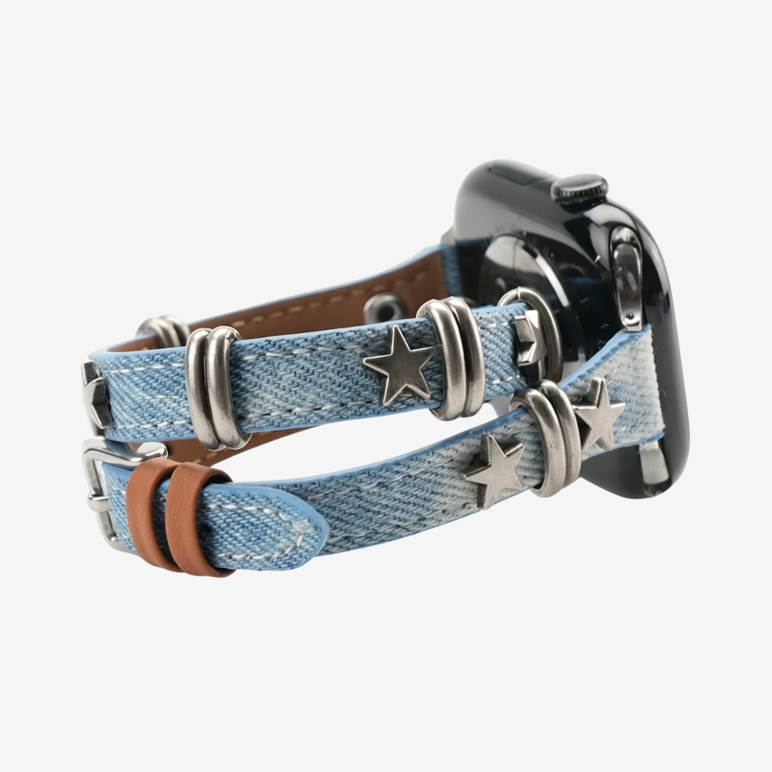 Starlight Rivet Leather Apple Watch Band - Watch Band