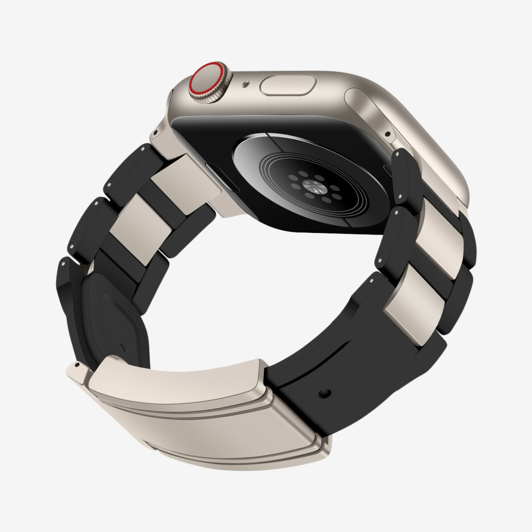T-Type Band For Apple Watch - Black-Silver Buckle / 40mm/41mm/42mm - Watch Band