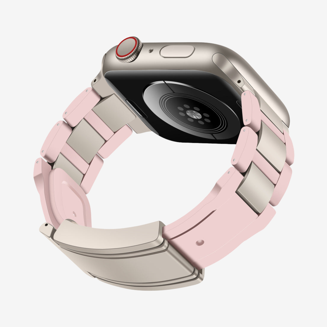 T-Type Band For Apple Watch - Pink-Silver Buckle / 40mm/41mm/42mm - Watch Band