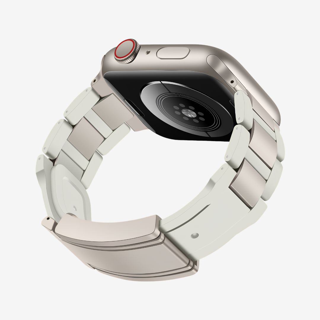 T-Type Band For Apple Watch - White-Silver Buckle / 40mm/41mm/42mm - Watch Band