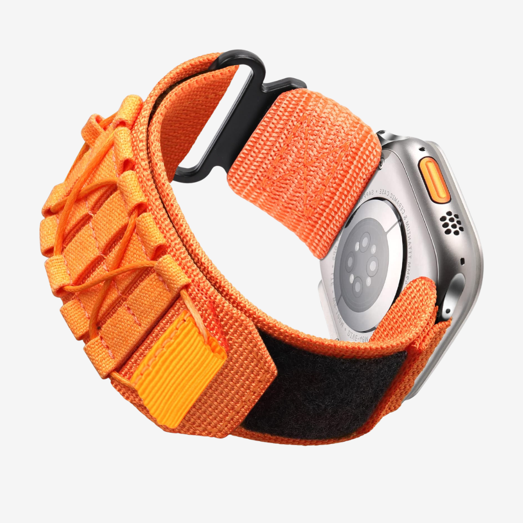 Tactical Nylon Band For Apple Watch - Orange / 40mm/41mm/42mm - Watch Band