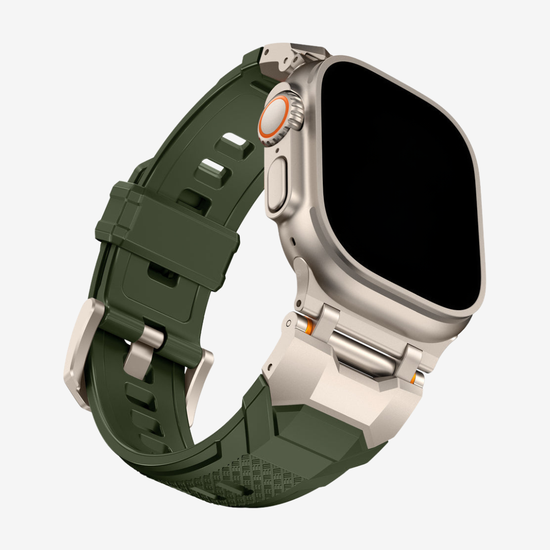 The Airfoil Band - Green-Silver Adapter / 46mm/45mm/44mm - Watch Band