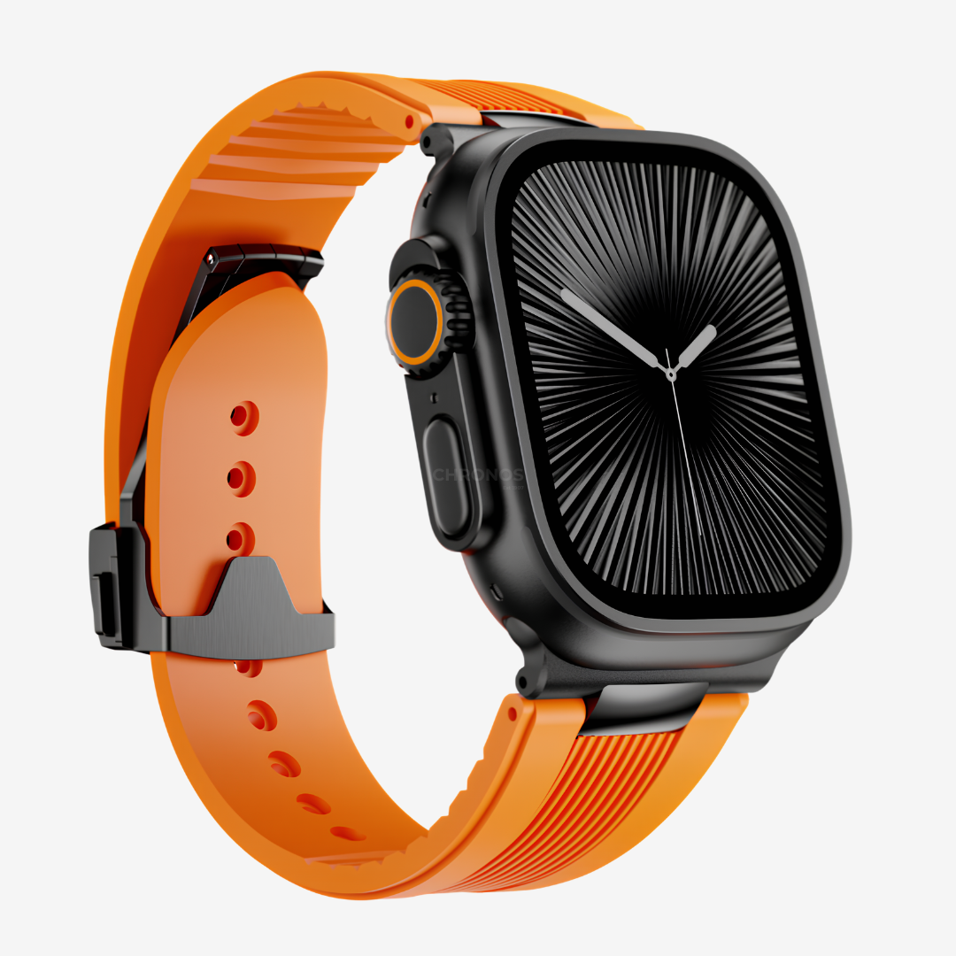 The Apex Ridge - Orange-Black Buckle / 46mm/45mm/44mm - Watch Band