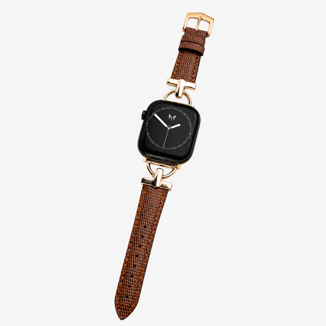 The Charmed Leather Strap - Brown Gold / 42mm/41mm/40mm - Watch Band