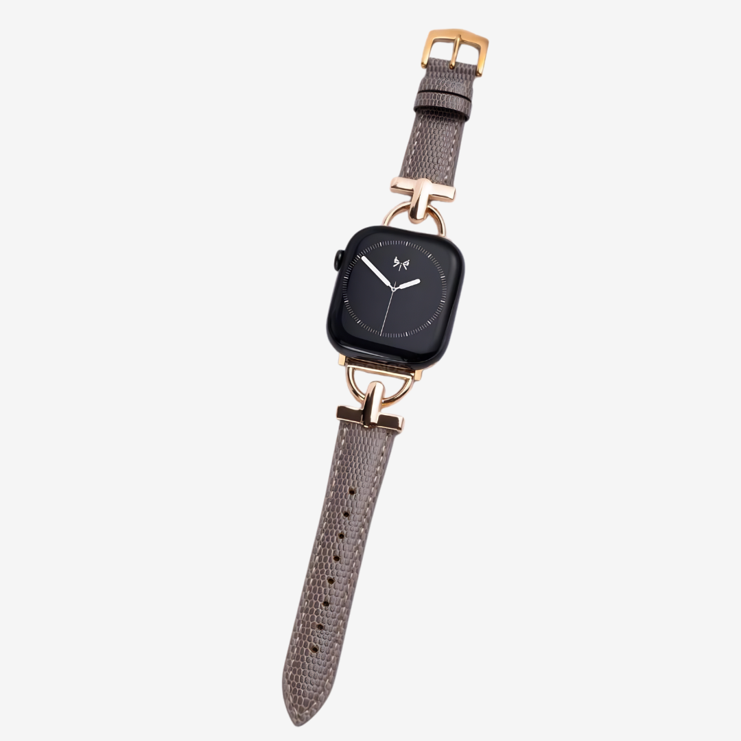The Charmed Leather Strap - Gray Rose Gold / 42mm/41mm/40mm - Watch Band