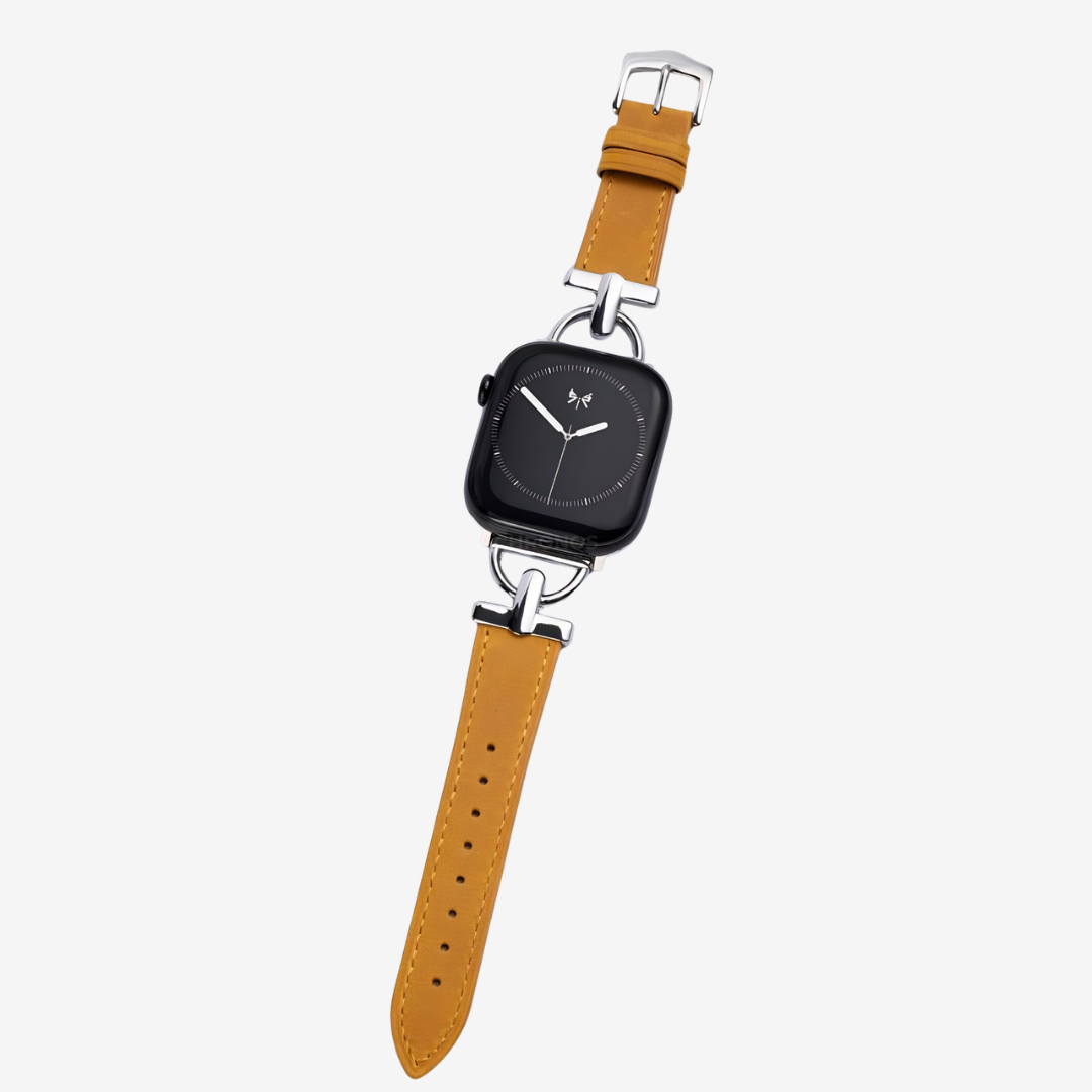 The Charmed Leather Strap - Light Brown Silver / 42mm/41mm/40mm - Watch Band