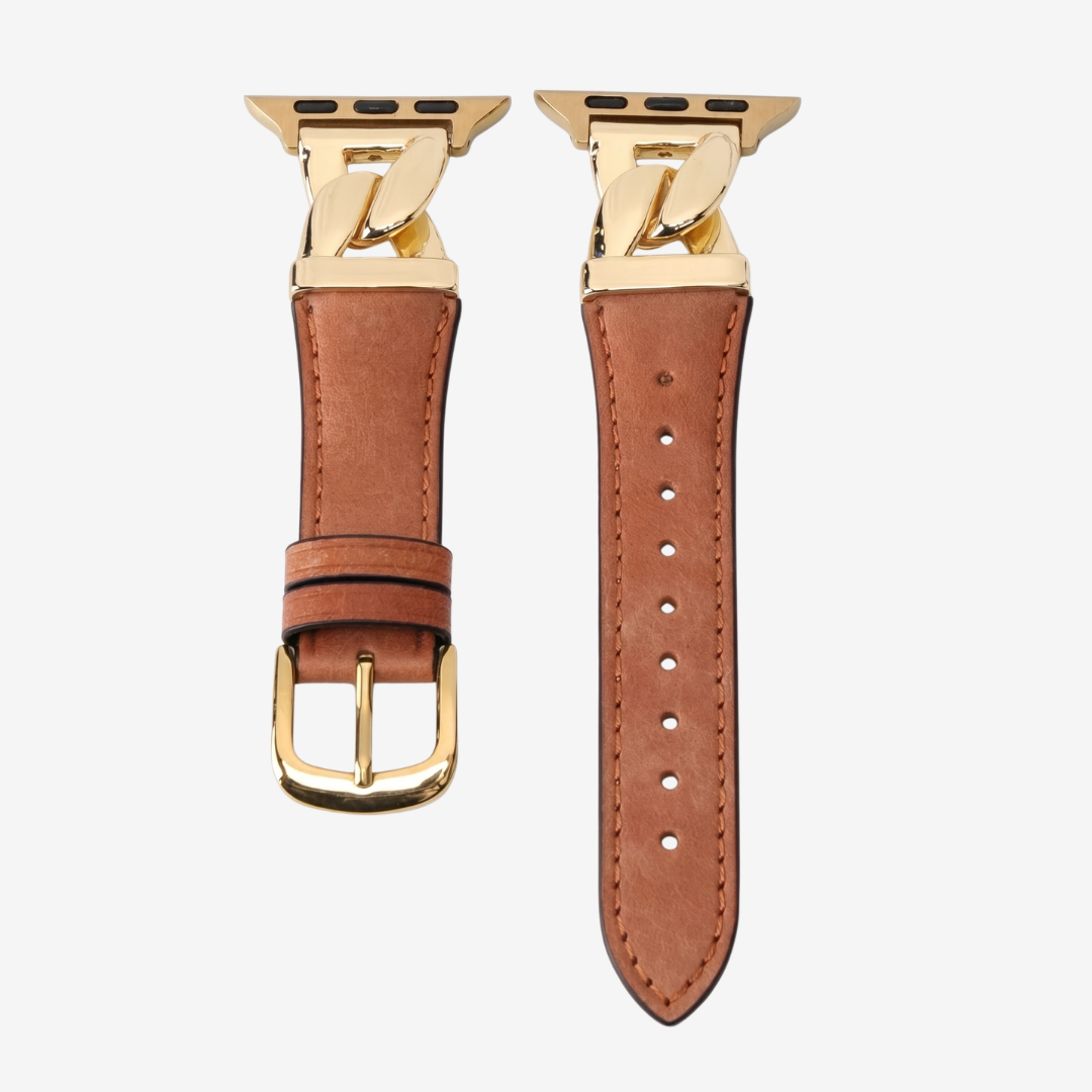The Grace Leather Strap - Brown Gold / 42mm/41mm/40mm - Watch Band