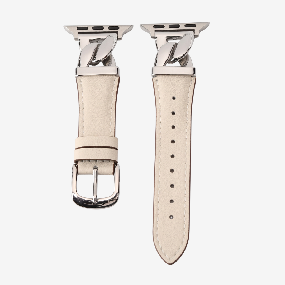 The Grace Leather Strap - Cream White / 42mm/41mm/40mm - Watch Band