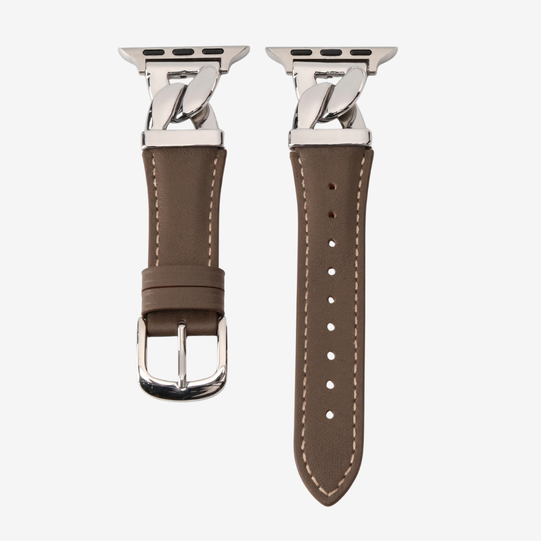 The Grace Leather Strap - Gray / 42mm/41mm/40mm - Watch Band