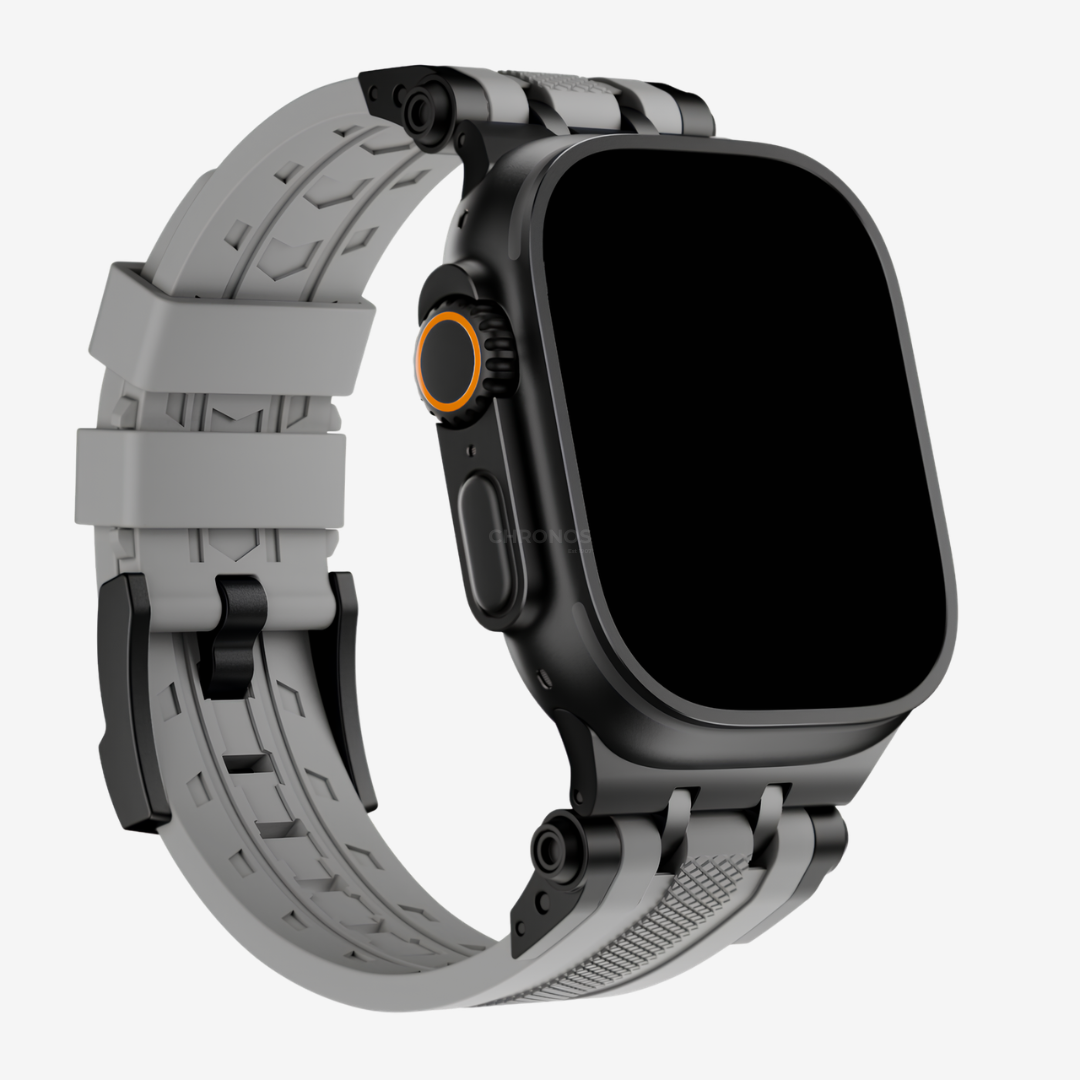 The Mobile Suit Band - Gray Band-Black Adapter / 46mm/45mm/44mm - Watch Band