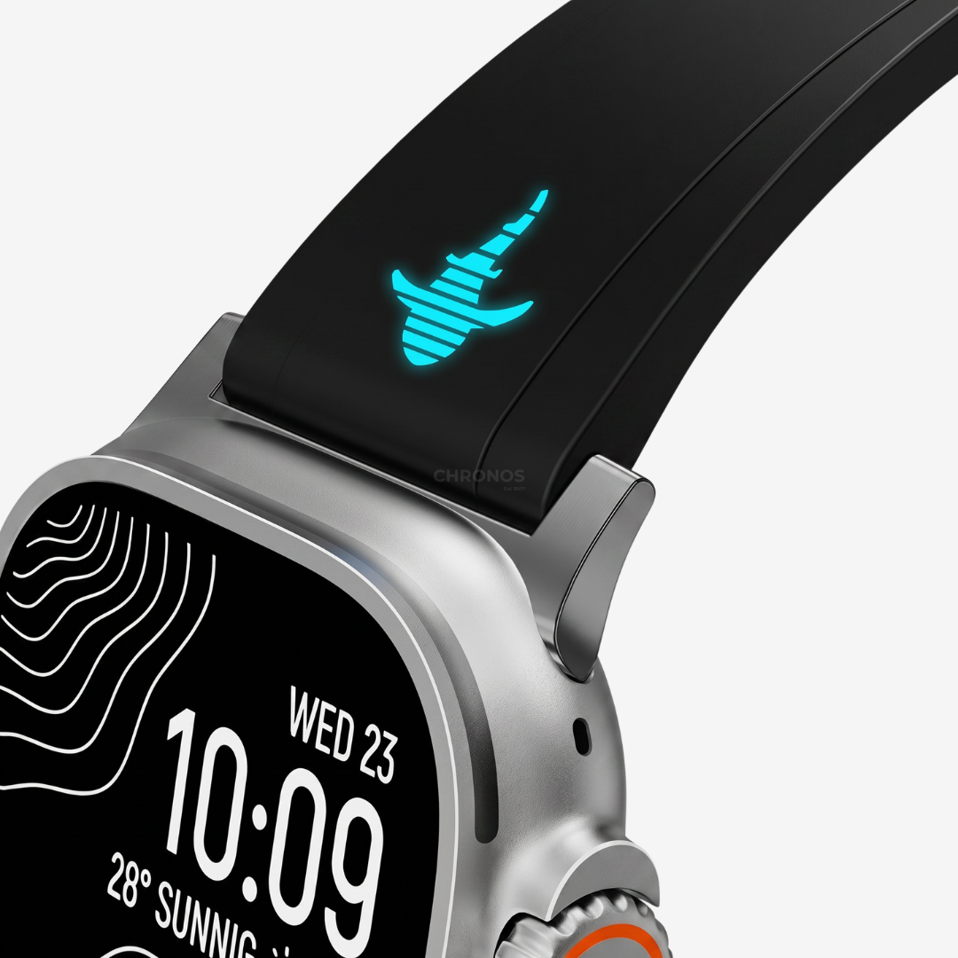 The Shark, Fine Watchmaking Grade FKM Apple Watch Band - Watch Band