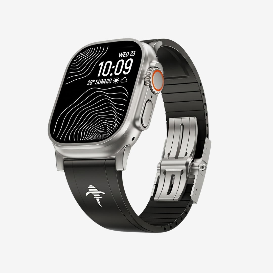 The Shark, Fine Watchmaking Grade FKM Apple Watch Band - Watch Band