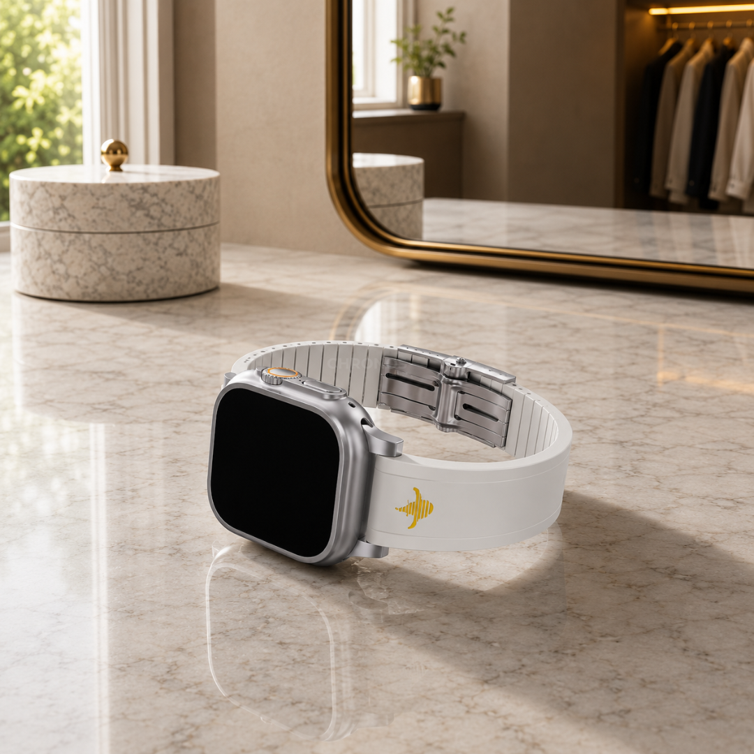 The Shark, Fine Watchmaking Grade FKM Apple Watch Band - Watch Band