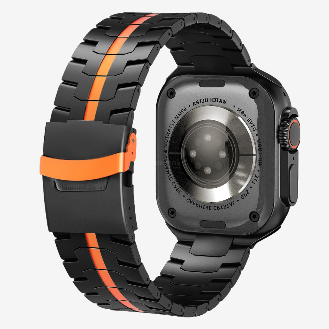 Titanium Band For Apple Watch - Black Orange / 40mm/41mm/42mm - Watch Band