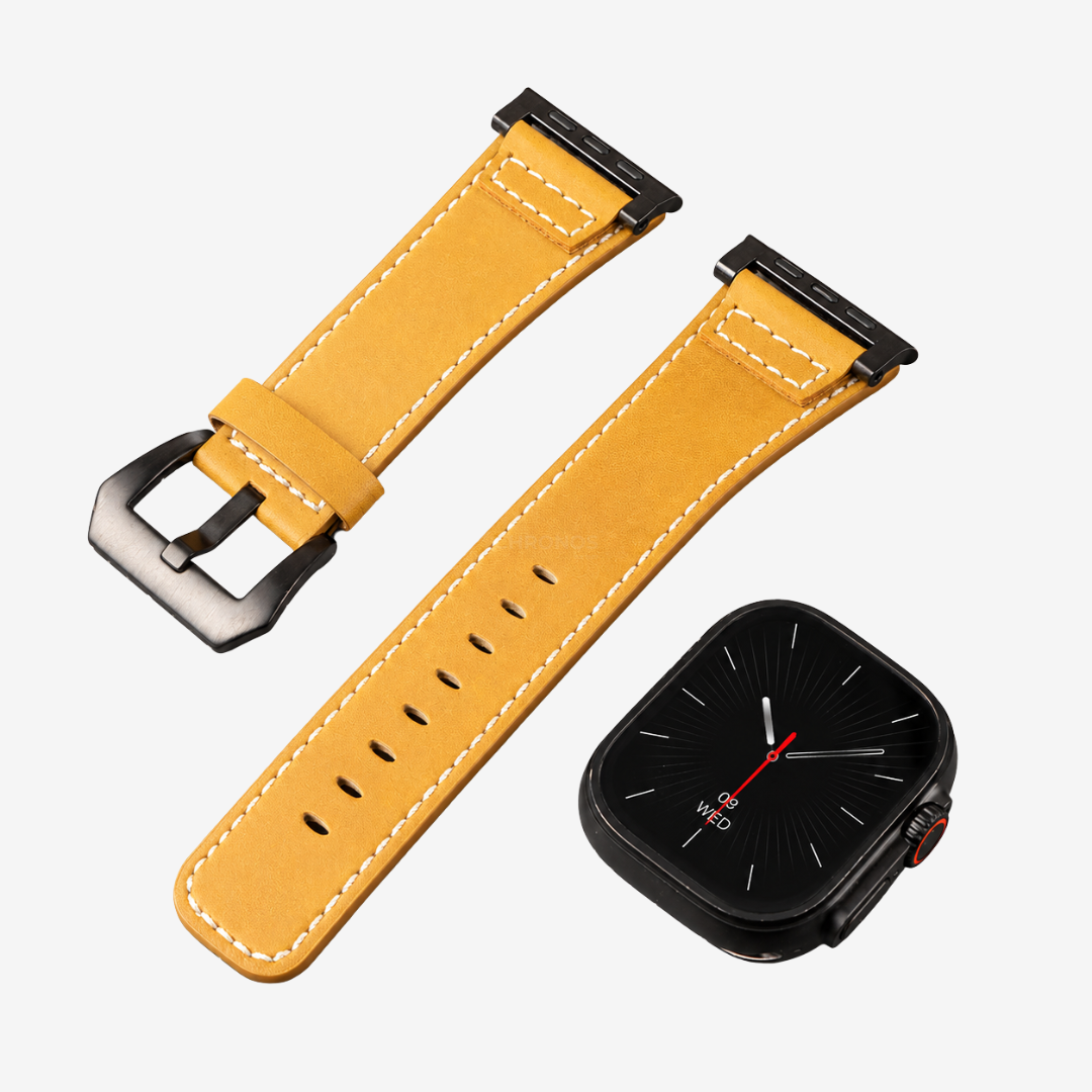 Ultra-Wide Armor Band for Apple Watch Ultra - Light Brown / Black / 46mm/45mm/44mm - Watch Band