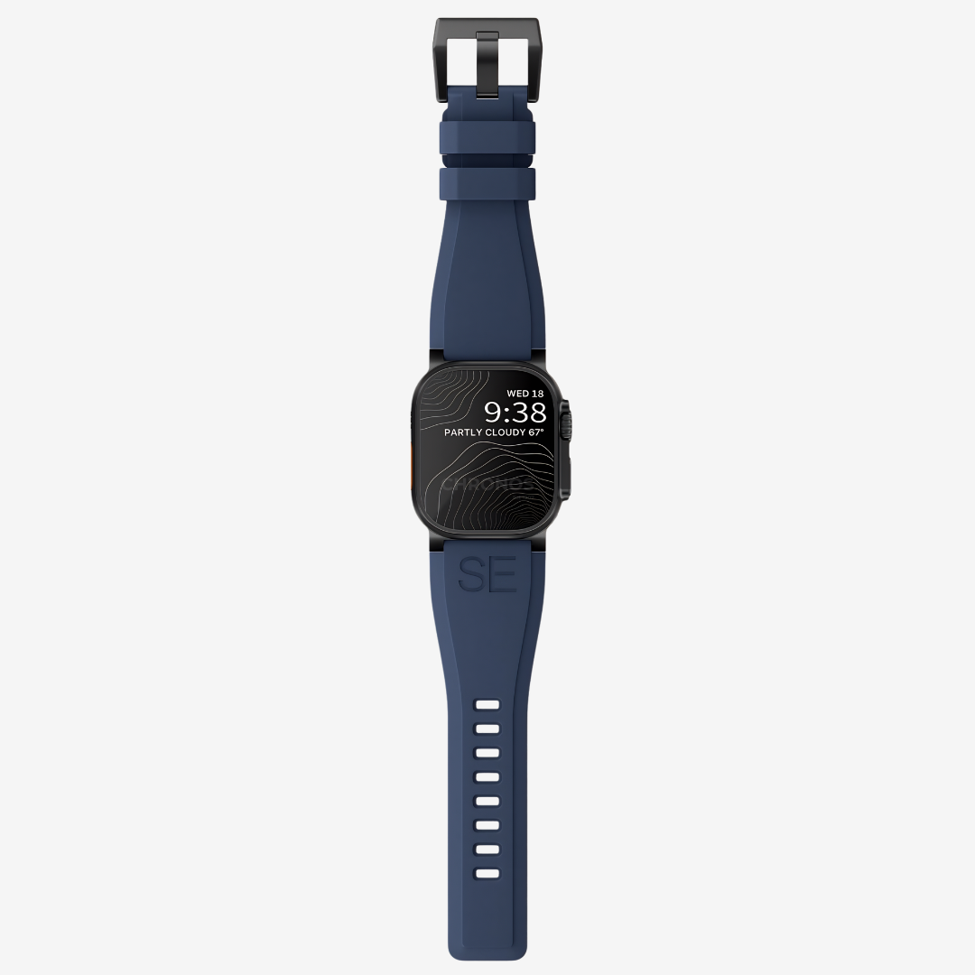 Ultra-Wide Sports Band For Apple Watch Ultra - Blue-Black Buckle / 49mm - Watch Band
