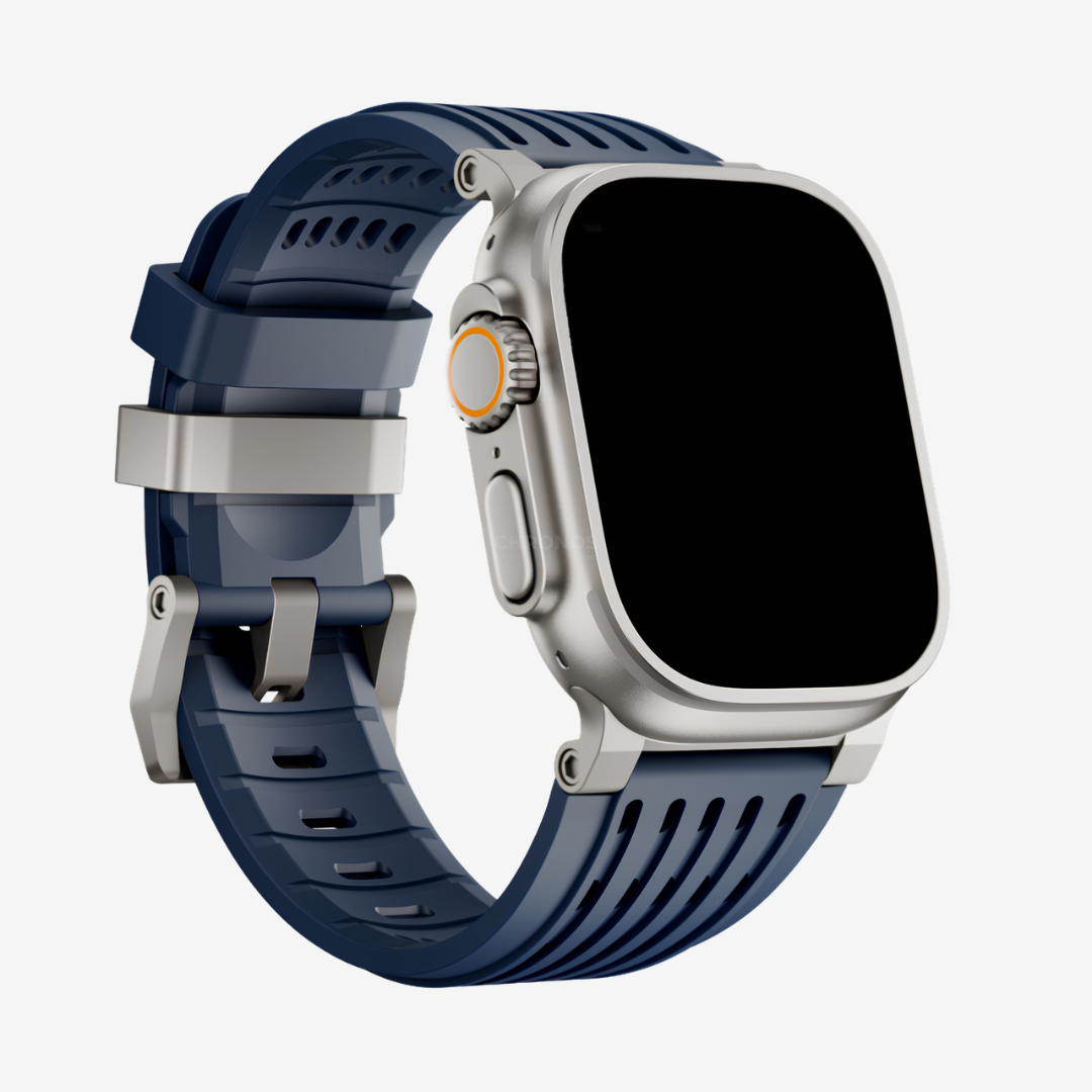 Ultra-Wide Ventilated Sport Band - Blue Silver / 46mm/45mm/44mm - Watch Band