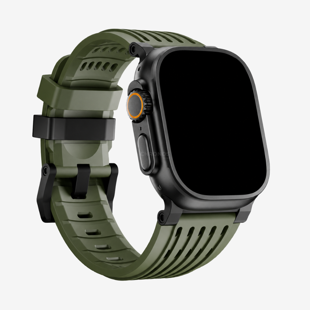 Ultra-Wide Ventilated Sport Band - Green Black / 46mm/45mm/44mm - Watch Band
