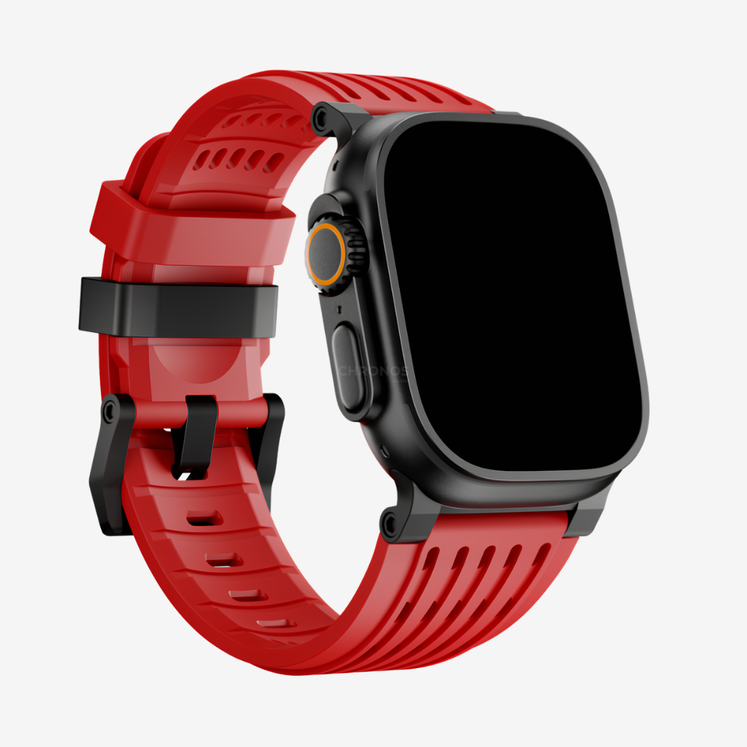 Ultra-Wide Ventilated Sport Band - Red Black / 46mm/45mm/44mm - Watch Band