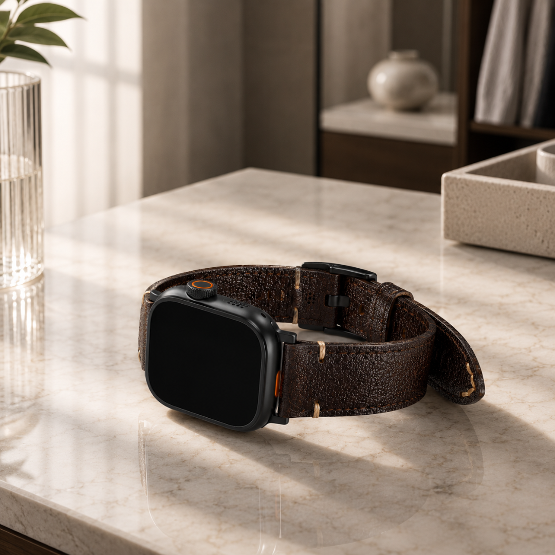 Vintage Horween Leather Strap For Apple Watch - Watch Band