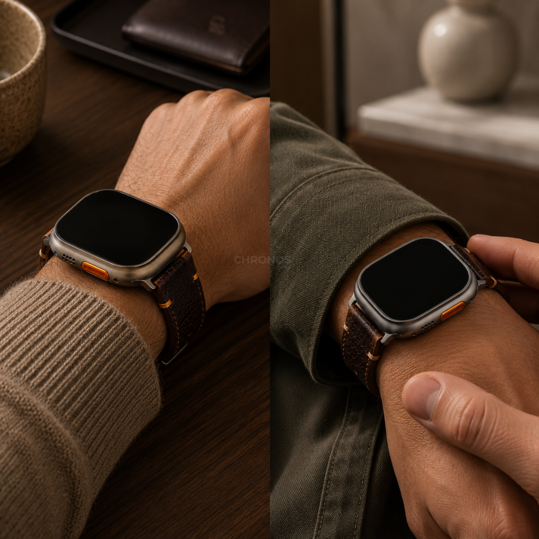 Vintage Horween Leather Strap For Apple Watch - Watch Band