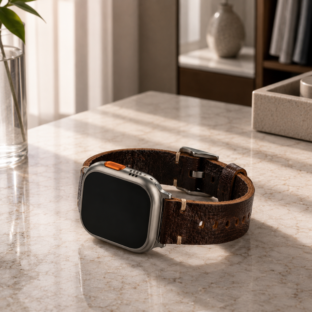 Vintage Horween Leather Strap For Apple Watch - Watch Band