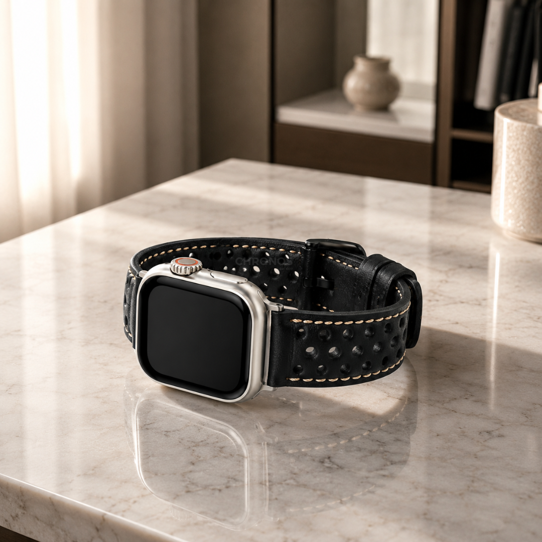 Vintage Racing Leather Band For Apple Watch - Watch Band