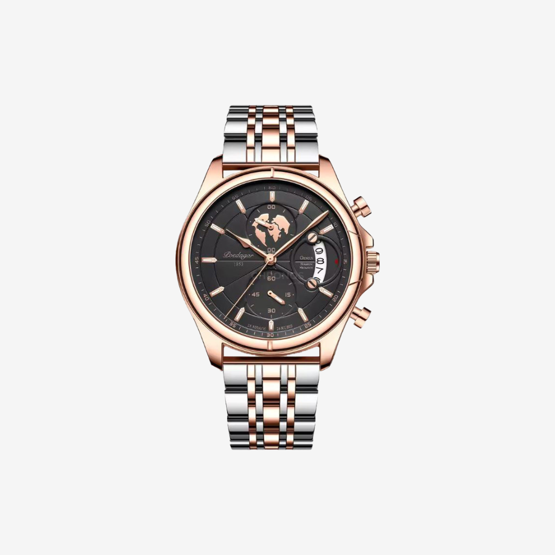 Watch – Avellino – 44mm - Rose Gold Black - Watch