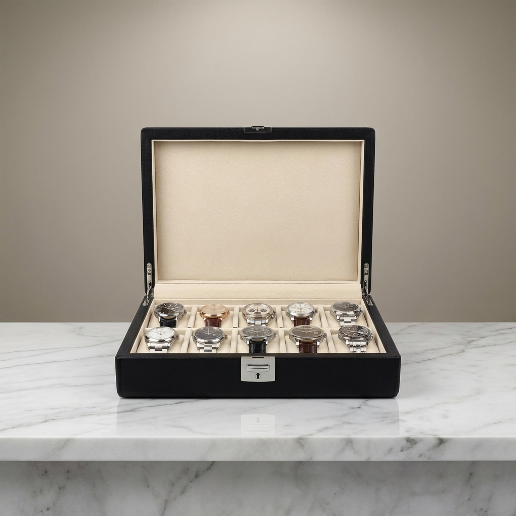 Watch Box – Atlantic Black 10 Slots - Watch Box