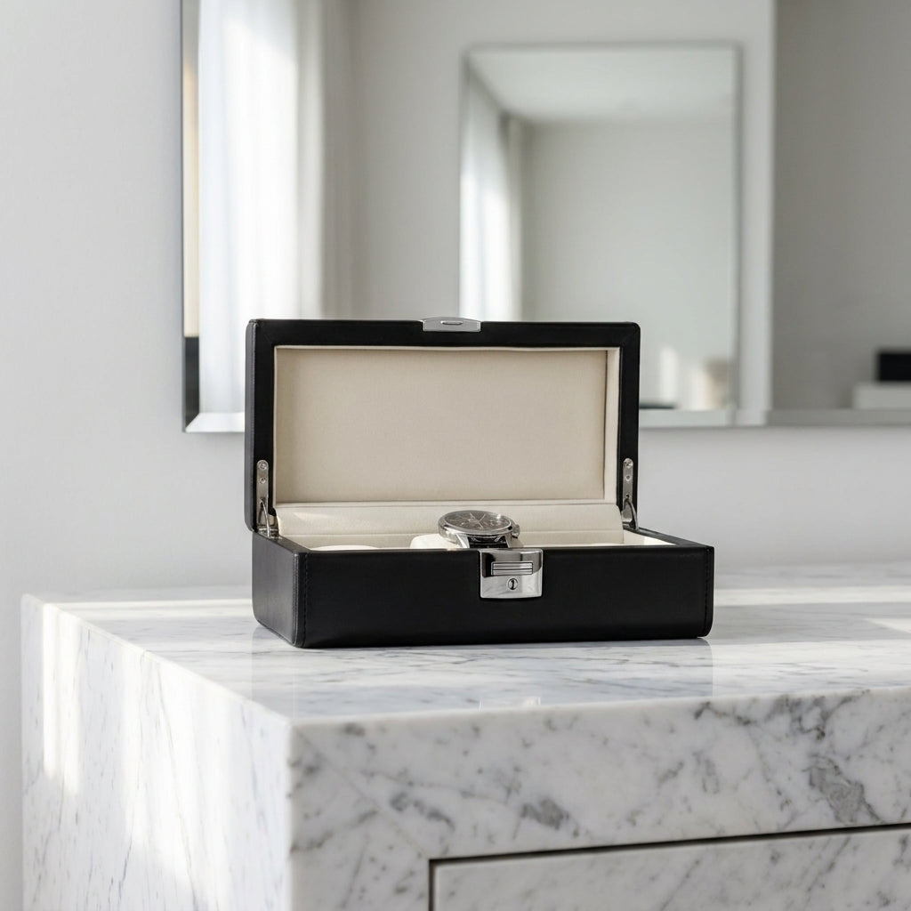 Watch Box – Atlantic Black 4 Slots - Watch Box