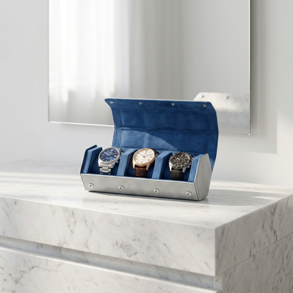 Watch Box – Azure 3 Slots - Watch Box