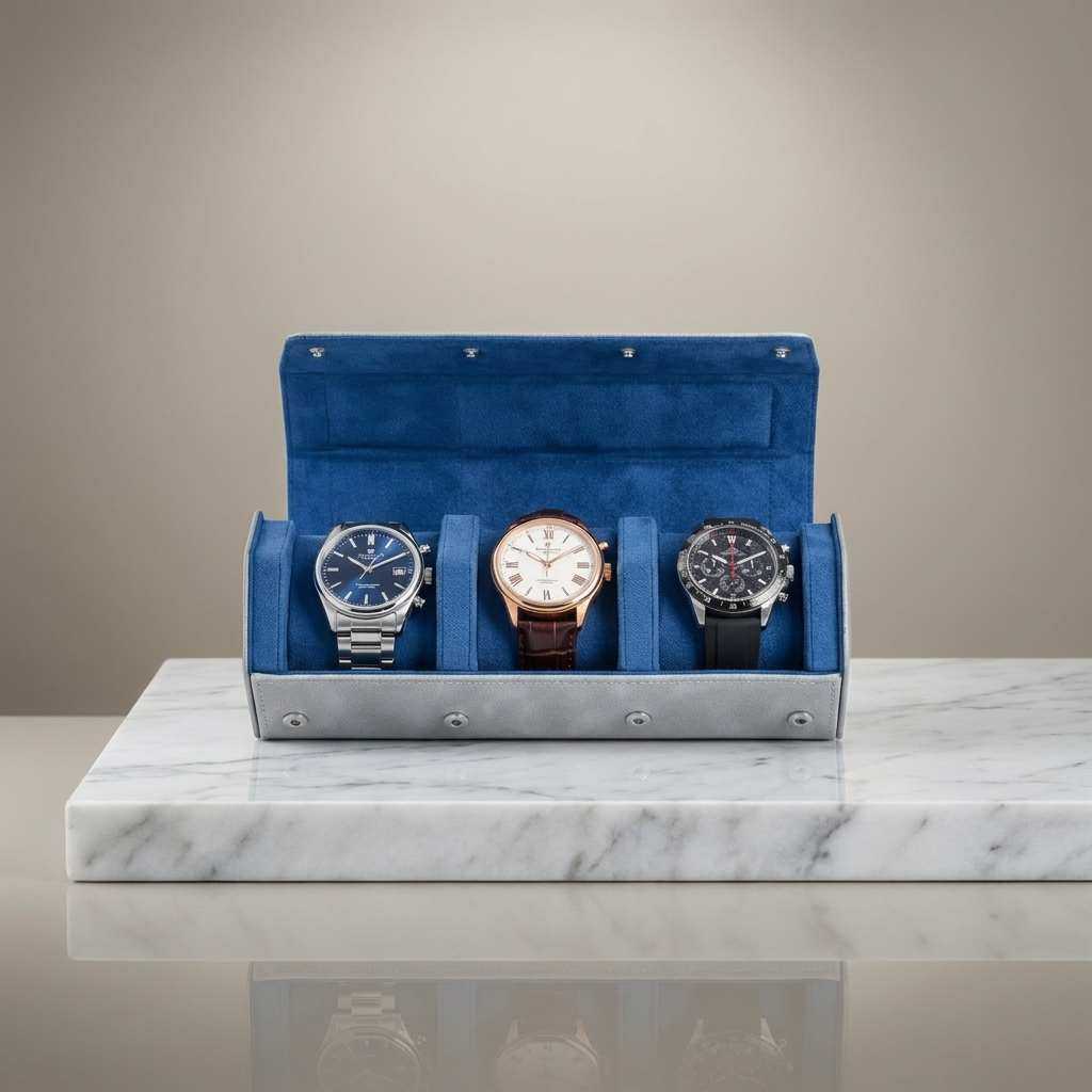 Watch Box – Azure 3 Slots - Watch Box