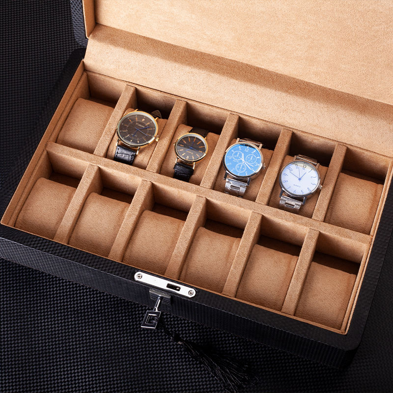 Watch Box – Carbon 12 Slots - Watch Box
