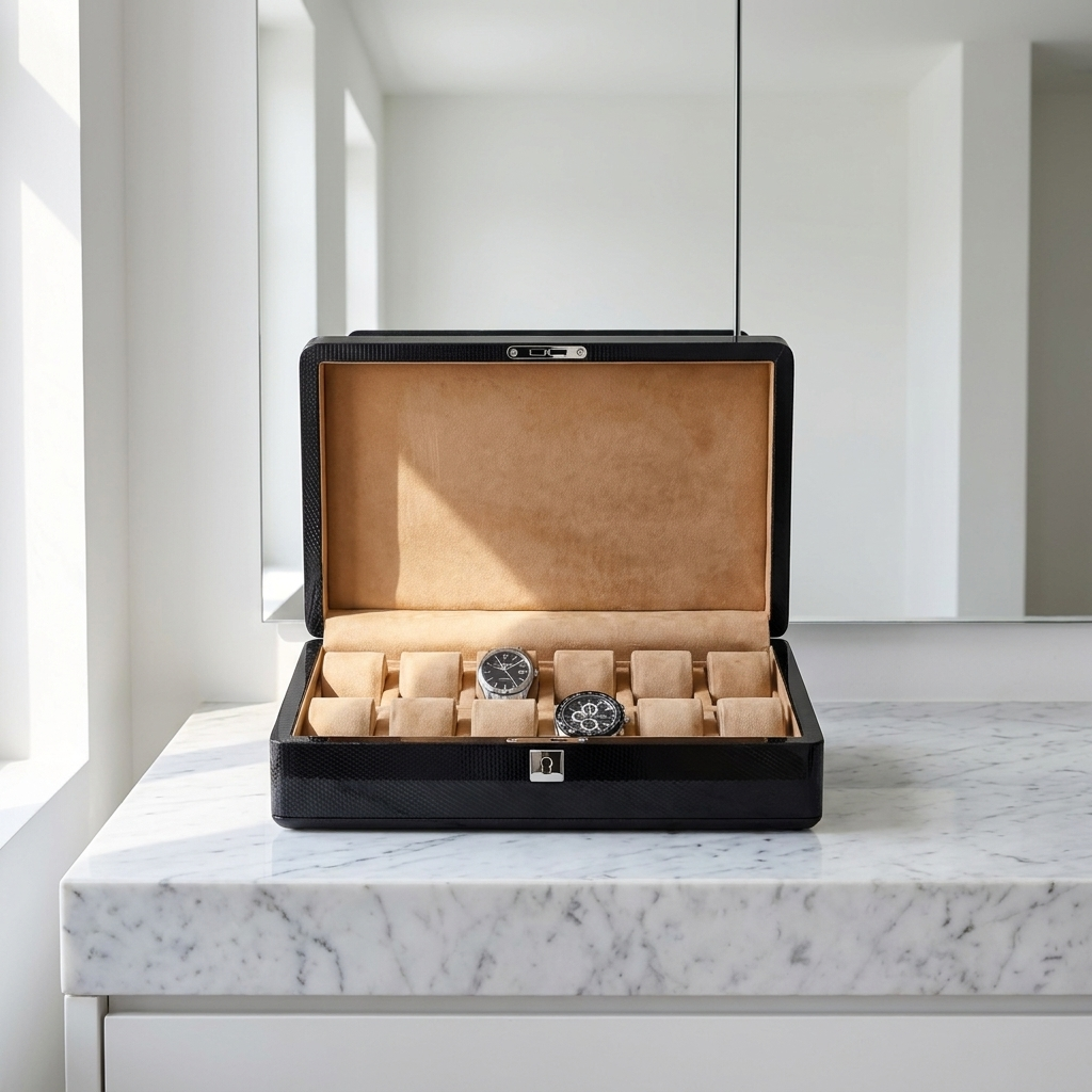 Watch Box – Carbon 12 Slots - Watch Box