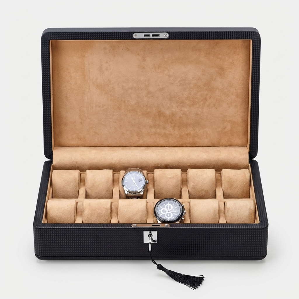 Watch Box – Carbon 12 Slots - Watch Box