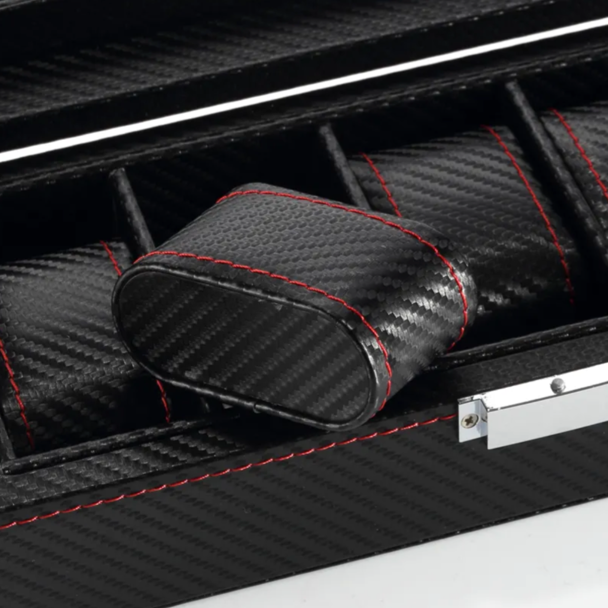 Boîte à montres - Fibre de carbone - 5 emplacements - Boîte à montres