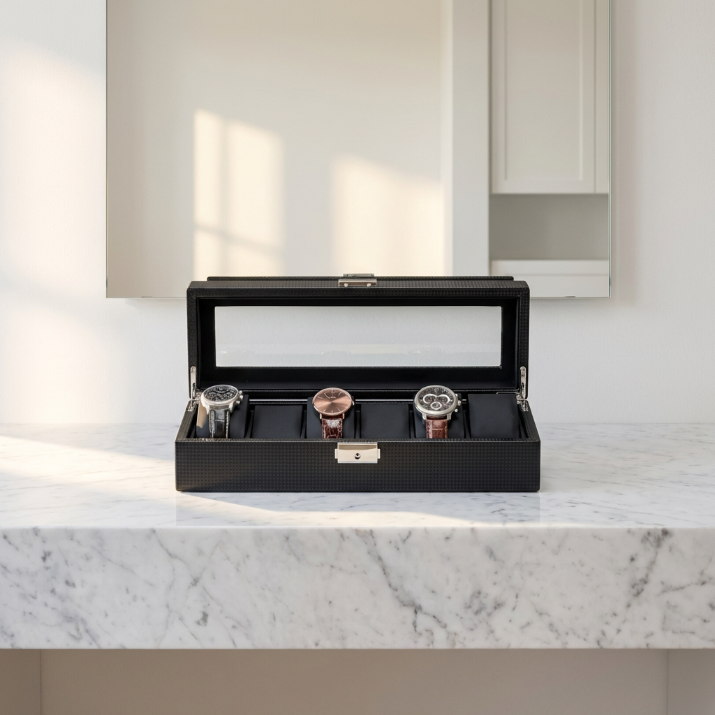 Watch Box – Carbon First Class 6 Slots - Watch Box