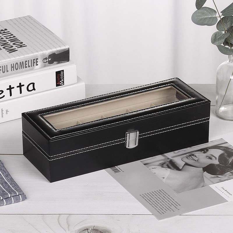 Watch Box – Classic Black 6 Slots - Watch Box