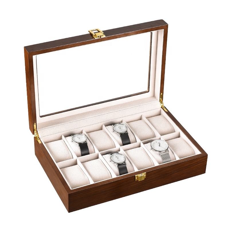 Watch Box – Classic Wood 10 Slots - 12 Slots - Watch Box