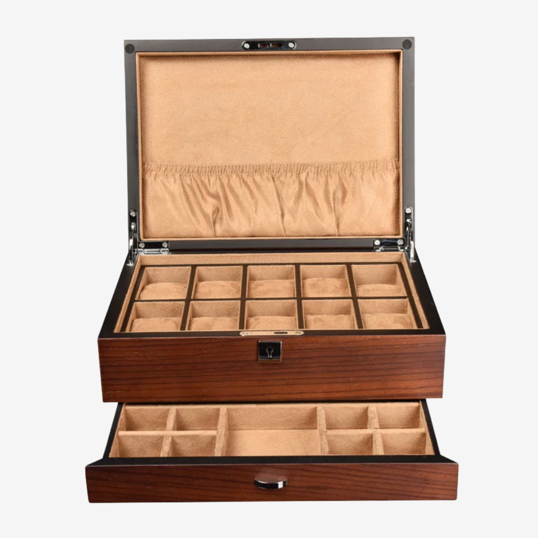 Watch Box - Wood Drawer 10 slots