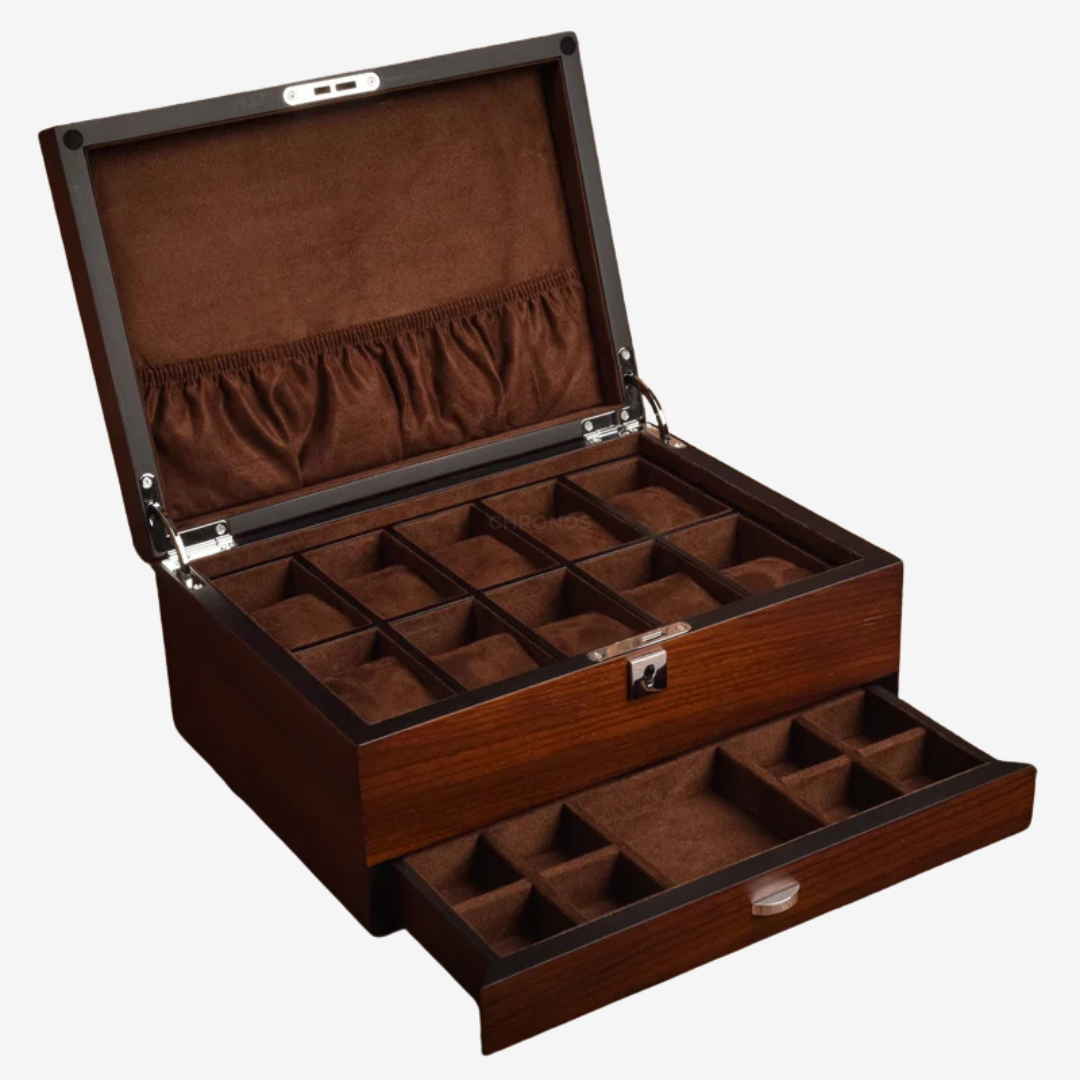 Watch Box - Wood Drawer 10 slots