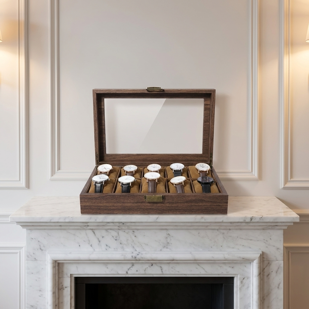 Watch Box – Generous Oak 10 Slots - Watch Box